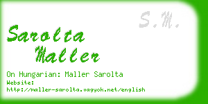sarolta maller business card